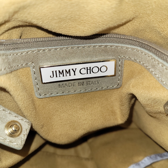 Jimmy Choo Taupe Snakeskin-Print Shoulder Bag - Picture 7 of 11